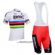 2013 Abbigliamento Ciclismo UCI Mondo Campione BMC Manica Corta e Salopette