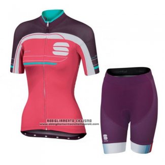 2016 Abbigliamento Ciclismo Donne Sportful Rosso e Verde Manica Corta e Salopette