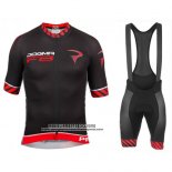 2016 Abbigliamento Ciclismo Pinarello Nero e Rosso Manica Corta e Salopette