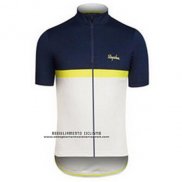 2016 Abbigliamento Ciclismo Rapha Blu e Bianco Manica Corta e Salopette