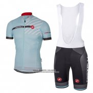 2017 Abbigliamento Ciclismo Castelli Azzurro Manica Corta e Salopette