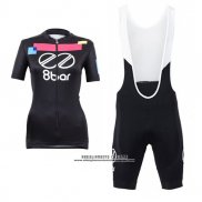 2017 Abbigliamento Ciclismo Donne Equipo 8bar Nero Manica Corta e Salopette