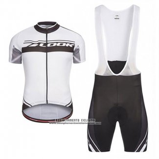 2017 Abbigliamento Ciclismo Look Pro Equipo Nero e Bianco Manica Corta e Salopette