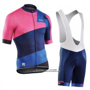 2017 Abbigliamento Ciclismo Northwave Extreme Rosso e Blu Manica Corta e Salopette