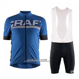 2018 Abbigliamento Ciclismo Craft Blu Manica Corta e Salopette