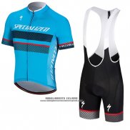 2018 Abbigliamento Ciclismo Specialized Blu Nero Rosso Manica Corta e Salopette