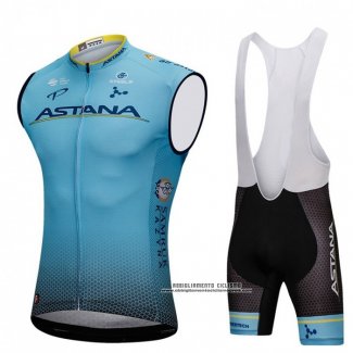 2018 Gilet Antivento Astana Celeste