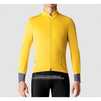 2019 Abbigliamento Ciclismo La Passione Giallo Grigio Manica Lunga e Salopette