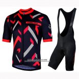 2019 Abbigliamento Ciclismo Nalini Descesa 2.0 Nero Rosso Manica Corta e Salopette