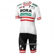 2020 Abbigliamento Ciclismo Bora Campione Austria Manica Corta e Salopette