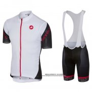 2020 Abbigliamento Ciclismo Castelli Nero Bianco Rosso Manica Corta e Salopette