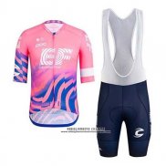 2020 Abbigliamento Ciclismo EF Education First Rosa Manica Corta e Salopette