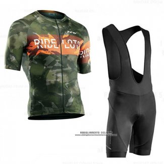 2020 Abbigliamento Ciclismo Northwave Camuffamento Manica Corta e Salopette