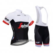 2020 Abbigliamento Ciclismo Segafredo Zanetti Bianco Nero Manica Corta e Salopette