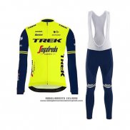 2020 Abbigliamento Ciclismo Trek Segafredo Verde Nero Manica Lunga e Salopette