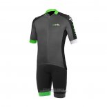 2021 Abbigliamento Ciclismo RH+ Grigio Verde Manica Corta e Salopette QXF21-0076
