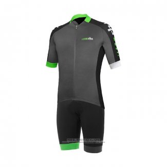 2021 Abbigliamento Ciclismo RH+ Grigio Verde Manica Corta e Salopette QXF21-0076