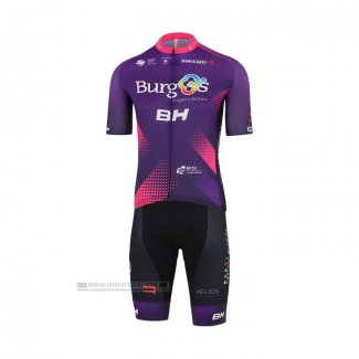 2022 Abbigliamento Ciclismo Burgos BH Viola Fuxia Manica Corta e Salopette