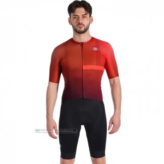 2023 Abbigliamento Ciclismo Sportful Rosso Manica Corta e Salopette