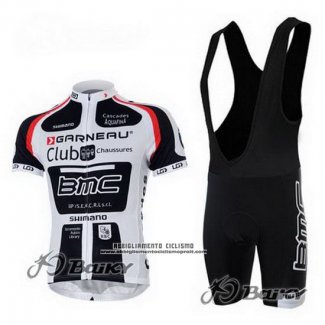 2011 Abbigliamento Ciclismo BMC Bianco e Nero Manica Corta e Salopette