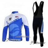 2011 Abbigliamento Ciclismo Giant Blu e Bianco Manica Lunga e Salopette