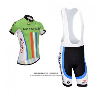 2014 Abbigliamento Ciclismo Cannondale Campione Neozelandese Manica Corta e Salopette