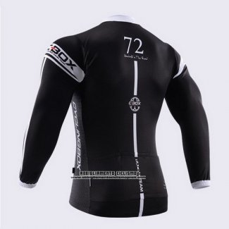 2014 Abbigliamento Ciclismo Fox Cyclingbox Nero e Bianco Manica Lunga e Salopette