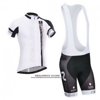 2014 Abbigliamento Ciclismo Nalini Bianco Manica Corta e Salopette