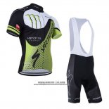 2014 Abbigliamento Ciclismo Specialized Nero e Verde Manica Corta e Salopette