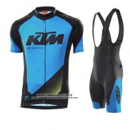 2015 Abbigliamento Ciclismo KTM Blu e Nero Manica Corta e Salopette