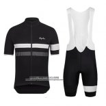 2015 Abbigliamento Ciclismo Rapha Nero e Bianco Manica Corta e Salopette