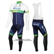 2016 Abbigliamento Ciclismo Orica GreenEDGE Bianco e Blu Manica Lunga e Salopette