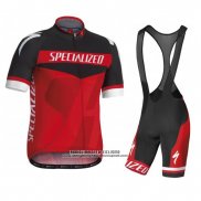 2016 Abbigliamento Ciclismo Specialized Nero e Rosso Manica Corta e Salopette