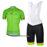 2017 Abbigliamento Ciclismo Castelli Verde Manica Corta e Salopette