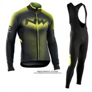 2017 Abbigliamento Ciclismo Northwave Ml Verde e Nero Manica Lunga e Salopette