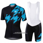 2017 Abbigliamento Ciclismo Sportful Nero e Blu Manica Corta e Salopette