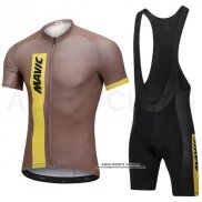 2018 Abbigliamento Ciclismo Mavic Marrone Manica Corta e Salopette