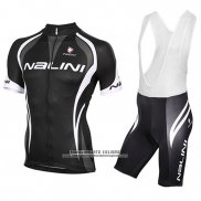 2018 Abbigliamento Ciclismo Nalini Nero e Bianco Manica Corta e Salopette