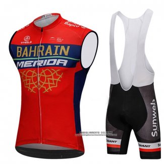 2018 Gilet Antivento Bahrain Merida Rosso