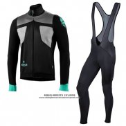 2019 Abbigliamento Ciclismo Bianchi Celeste Nero Manica Lunga e Salopette