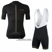 2019 Abbigliamento Ciclismo Lecol Nero Manica Corta e Salopette