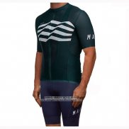 2019 Abbigliamento Ciclismo Maap Flag Verde Bianco Nero Manica Corta e Salopette