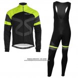 2019 Abbigliamento Ciclismo Nalini Nero Verde Manica Lunga e Salopette