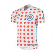 2019 Abbigliamento Ciclismo Tour de France Bianco Rosso Manica Corta e Salopette(3)