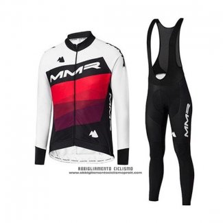 2020 Abbigliamento Ciclismo MMR Bianco Nero Rosso Manica Lunga e Salopette