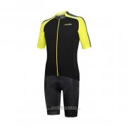 2021 Abbigliamento Ciclismo RH+ Grigio Giallo Manica Corta e Salopette QXF21-0078