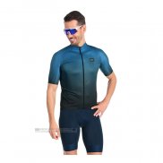 2022 Abbigliamento Ciclismo Gore Nero Blu Manica Corta e Salopette