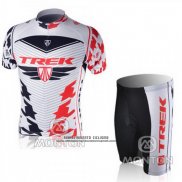 2010 Abbigliamento Ciclismo Trek Rosso e Bianco Manica Corta e Salopette