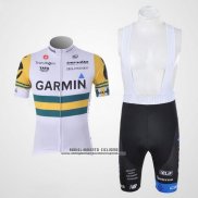 2011 Abbigliamento Ciclismo Garmin Campione Australia Manica Corta e Salopette