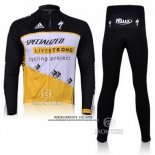 2011 Abbigliamento Ciclismo Specialized Giallo e Nero Manica Lunga e Salopette